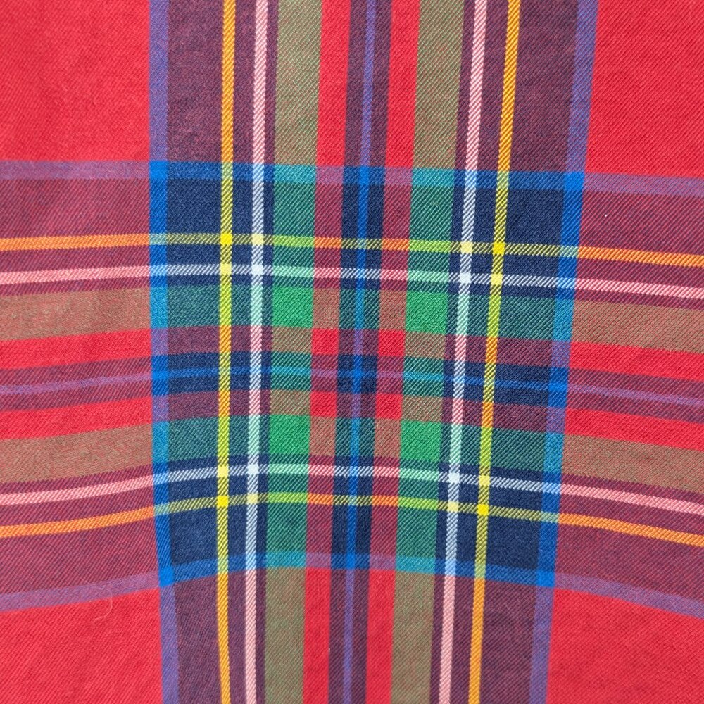 Abercrombie & Fitch Button Down Plaid Shirt Red Green and Blue - Picture 9 of 14
